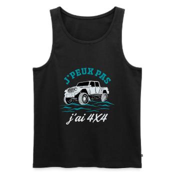 J’Peux Pas J’ai 4x4 Humour Off Road Tout Terrain - Débardeur bio Premium Homme - noir - Devant - Michal (187cm)