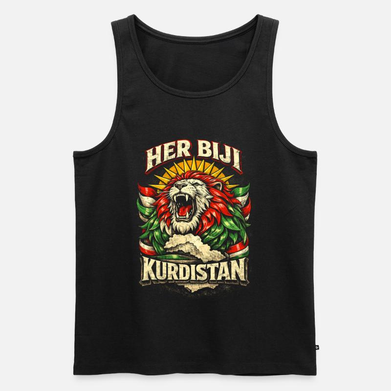 Her Biji Kurdistan Kurde Kurden - Männer Premium Bio Tank Top - Schwarz