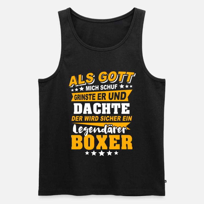 Boxer Boxen - Männer Premium Bio Tank Top - Schwarz