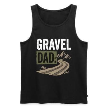 Papa de gravier Vélo Papa tout-terrain - Débardeur bio Premium Homme - noir - Devant - Michal (187cm)