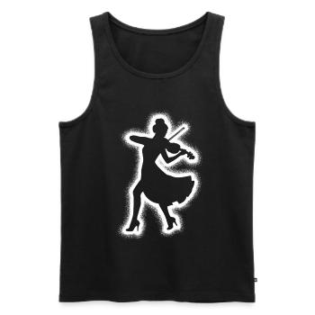 Violin Violinist Kids Girls Ladies Violin - Men's Premium Organic Tank Top - black - Front - AI Model Male 178 light (178cm)