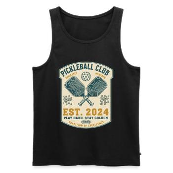 Pickleball Club Est 2024 Funny Player Love - Men's Premium Organic Tank Top - black - Front - Michal (187cm)