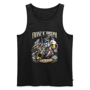 Franz Joseph Buam Franz N' Joseph - Männer Premium Bio Tank Top - Schwarz - Vorne - Michal (187cm)
