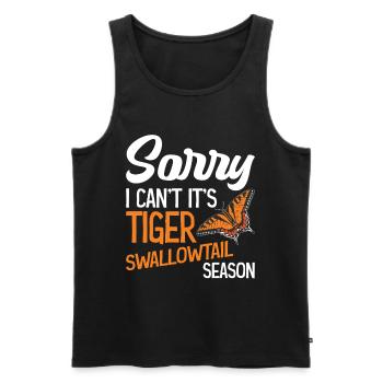 Tiger-Schwalbenschwanz-Saison Insekten-Schmetterlings-Insekt - Männer Premium Bio Tank Top - Schwarz - Vorne - AI Model Male 178 light (178cm)