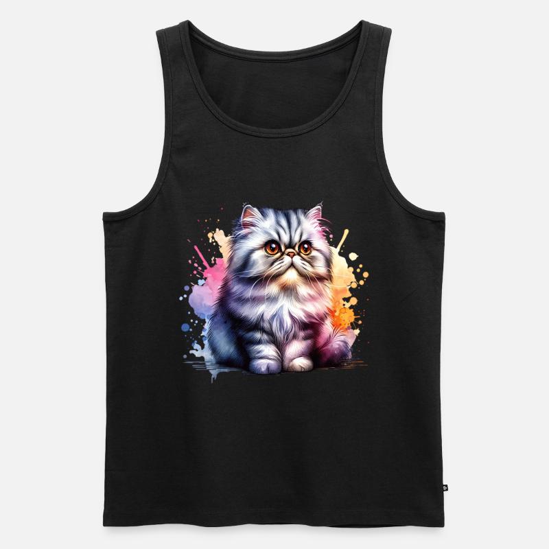 Perserkatze Geschenk - Männer Premium Bio Tank Top - Schwarz