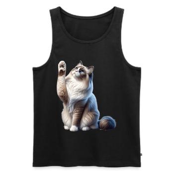 Ragdoll Katze Ragdoll Cat - Männer Premium Bio Tank Top - Schwarz - Vorne - AI Model Male 178 light (178cm)