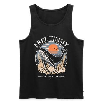 Humpback Whale Timmy Hope Statement Merch - Men's Premium Organic Tank Top - black - Front - AI Model Male 178 light (178cm)
