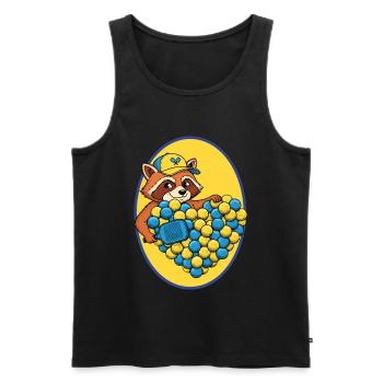 Pickleball-lustiger Pickleball-Pickleball - Männer Premium Bio Tank Top - Schwarz - Vorne - Michal (187cm)
