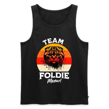 Team Fold-eared Cat - Men's Premium Organic Tank Top - black - Front - AI Model Male 178 light (178cm)