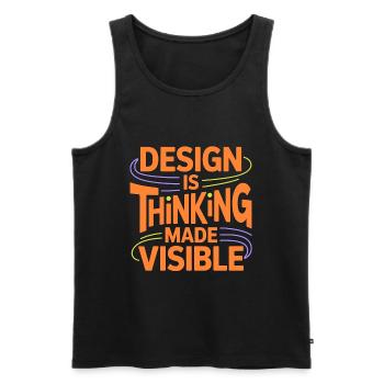 Designer Éducateur Design est Thinking Art Educator - Débardeur bio Premium Homme - noir - Devant - Michal (187cm)