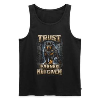 Chien Rottweiler - Débardeur bio Premium Homme - noir - Devant - AI Model Male 178 light (178cm)