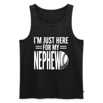 I'm Just Here For My Nephew Baseball - Men's Premium Organic Tank Top - black - Front - Michal (187cm)
