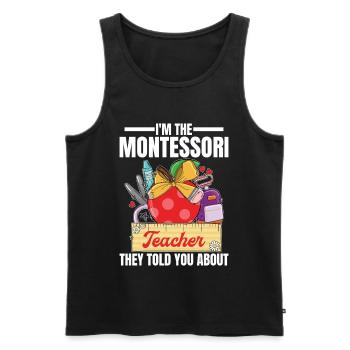  School Teacher Employee Method Education - Men's Premium Organic Tank Top - black - Front - Michal (187cm)