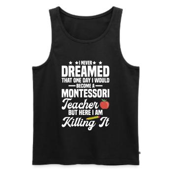  Montessori Teacher Method Education Montessori - Men's Premium Organic Tank Top - black - Front - Michal (187cm)