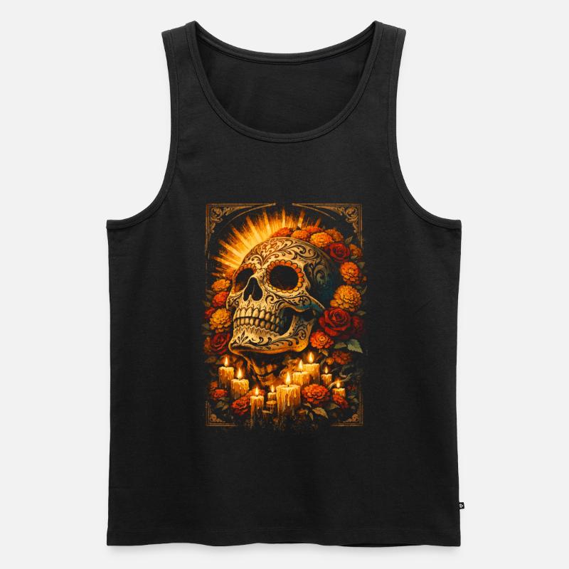 Dia De Los Muertos - Männer Premium Bio Tank Top - Schwarz