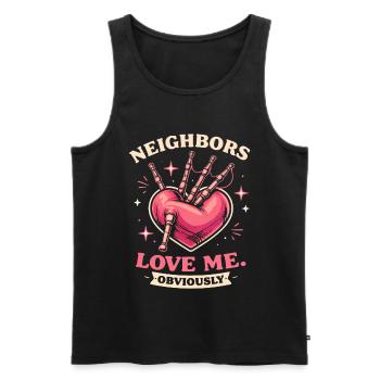 Bagpipes Bagpiper Bagpipe - Men's Premium Organic Tank Top - black - Front - Michal (187cm)