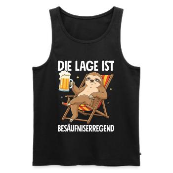 Die Lage Ist Besäufniserregend - Männer Premium Bio Tank Top - Schwarz - Vorne - Michal (187cm)