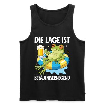 Die Lage Ist Besäufniserregend - Männer Premium Bio Tank Top - Schwarz - Vorne - AI Model Male 178 light (178cm)
