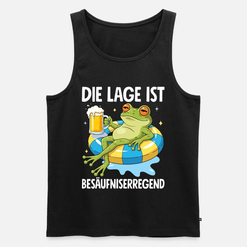 Die Lage Ist Besäufniserregend - Männer Premium Bio Tank Top - Schwarz