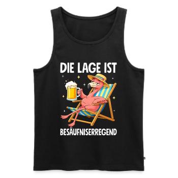 Die Lage Ist Besäufniserregend - Männer Premium Bio Tank Top - Schwarz - Vorne - Michal (187cm)