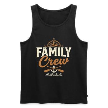 Family Crew Paddle Boat Family Holidays - Men's Premium Organic Tank Top - black - Front - Michal (187cm)