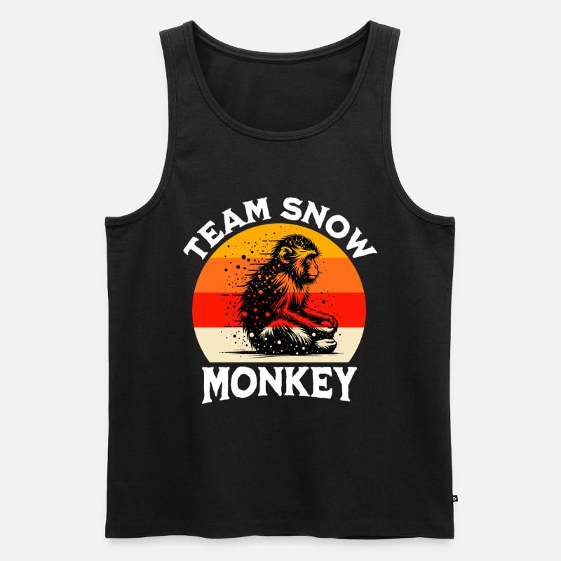 Team Schneeaffe - Männer Premium Bio Tank Top - Schwarz