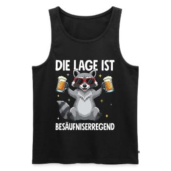 Die Lage Ist Besäufniserregend - Männer Premium Bio Tank Top - Schwarz - Vorne - Michal (187cm)