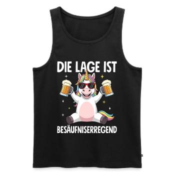 Die Lage Ist Besäufniserregend - Männer Premium Bio Tank Top - Schwarz - Vorne - Michal (187cm)