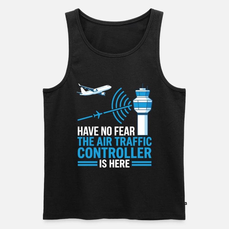 Air Traffic Controller Fluglotse Geschenk - Männer Premium Bio Tank Top - Schwarz