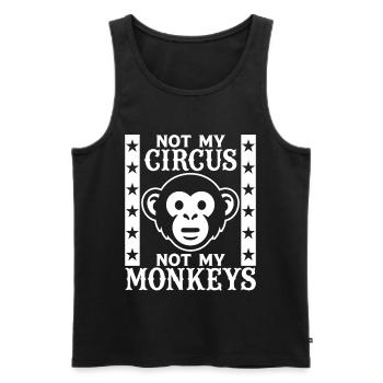 Nicht mein Zirkus, nicht meine Affen - Männer Premium Bio Tank Top - Schwarz - Vorne - AI Model Male 178 light (178cm)