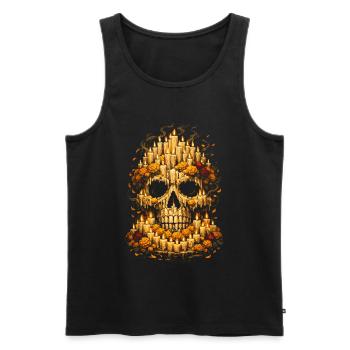Día de los Muertos - Débardeur bio Premium Homme - noir - Devant - AI Model Male 178 light (178cm)