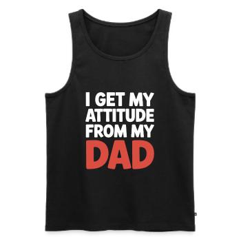 Father's Day Father Dad Gift Humor - Men's Premium Organic Tank Top - black - Front - Michal (187cm)