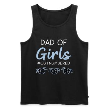 Papa des filles en infériorité numérique Papa Shirt - Débardeur bio Premium Homme - noir - Devant - Michal (187cm)
