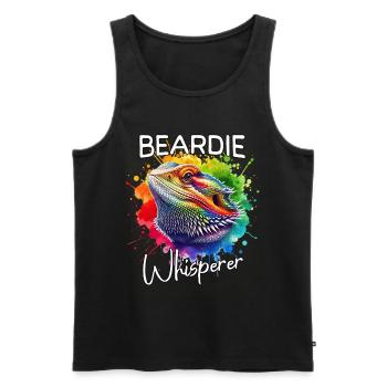 Bearded Dragon Whisperer - Men's Premium Organic Tank Top - black - Front - AI Model Male 178 light (178cm)