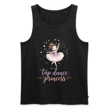 Danse de claquettes Danse Princesse Danseuse - Débardeur bio Premium Homme - noir - Devant - Michal (187cm)