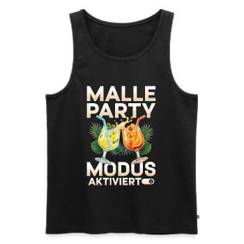 Malle Party Modus Aktiviert - Männer Premium Bio Tank Top - Schwarz - Vorne - Michal (187cm)