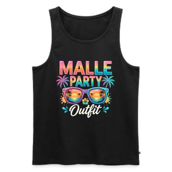 Malle Party Outfit - Männer Premium Bio Tank Top - Schwarz - Vorne - AI Model Male 178 light (178cm)