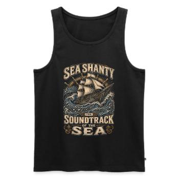 Shanty Chor Seemannslieder - Männer Premium Bio Tank Top - Schwarz - Vorne - AI Model Male 178 light (178cm)