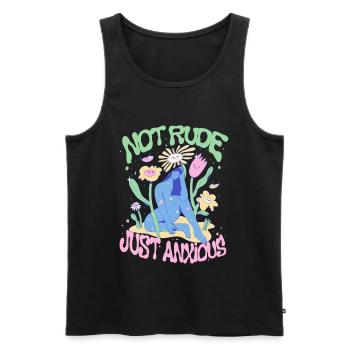 Trouble anxieux Troubles anxieux - Débardeur bio Premium Homme - noir - Devant - Michal (187cm)