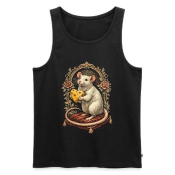 Rat de couleur Rat fantaisie Rat de la grande souris Rat domestique - Débardeur bio Premium Homme - noir - Devant - AI Model Male 178 light (178cm)