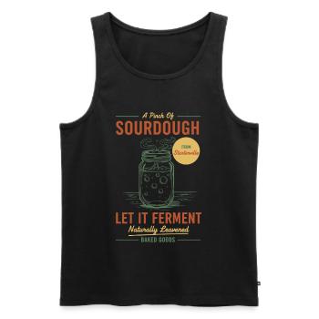 Sauerteigbrot Backen Lass es fermentieren Starter Ära - Männer Premium Bio Tank Top - Schwarz - Vorne - AI Model Male 178 light (178cm)