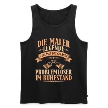 Maler Legende Ruhestand - Rente Abschied Geschenk - Männer Premium Bio Tank Top - Schwarz - Vorne - Michal (187cm)