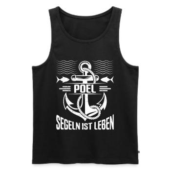 Segler POEL SEGELN IST LEBEN Ostsee Lustig - Männer Premium Bio Tank Top - Schwarz - Vorne - Michal (187cm)