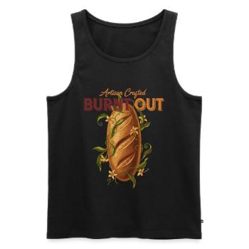 Sourdough Bread Baking Baker Burnt Out Artisan - Men's Premium Organic Tank Top - black - Front - Michal (187cm)