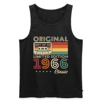 1966 Vintage Retro Geburtstagsgeschenk - Männer Premium Bio Tank Top - Schwarz - Vorne - Michal (187cm)