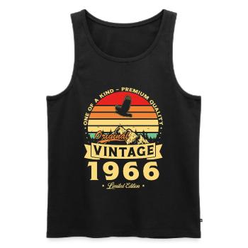 1966 Vintage Retro Geburtstagsgeschenk - Männer Premium Bio Tank Top - Schwarz - Vorne - Michal (187cm)