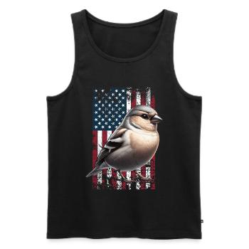 Society Finch US Japanisches Mövchen - Männer Premium Bio Tank Top - Schwarz - Vorne - Michal (187cm)