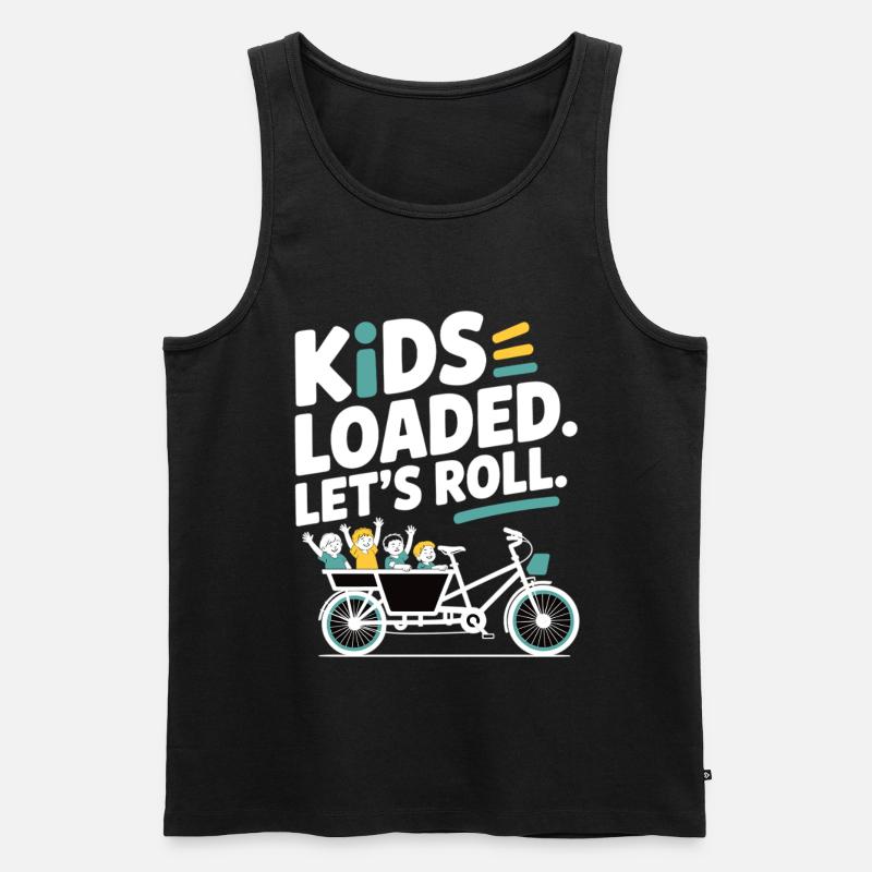 Kids Loaded Lets Roll Lastenrad - Männer Premium Bio Tank Top - Schwarz