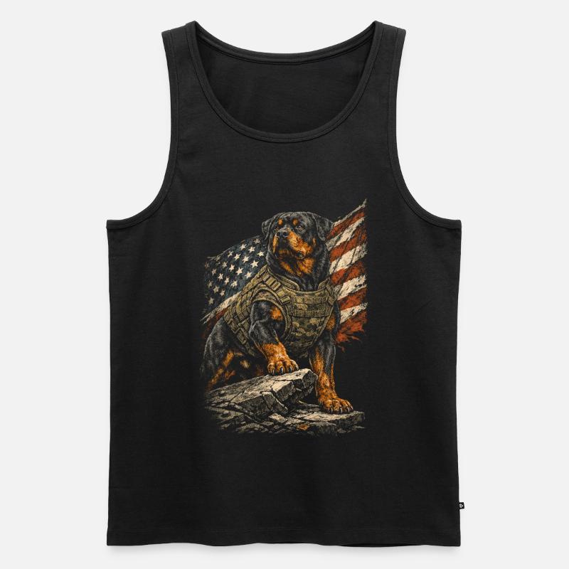 Rottweiler Hund - Männer Premium Bio Tank Top - Schwarz