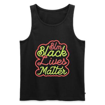 Black Lives Matter Civil Rights Equality Movement - Men's Premium Organic Tank Top - black - Front - AI Model Male 178 light (178cm)